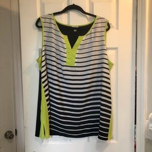 Striped tank top. NWOT size 18/20